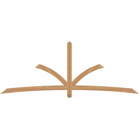 Ekena Millwork Davenport Timber Gable Bracket, Western Red Cedar, 108"W x 40"H x 1 1/2"D x 3 1/2"F, 9/12 Pitch GBW108X40X0204DAV00SWR